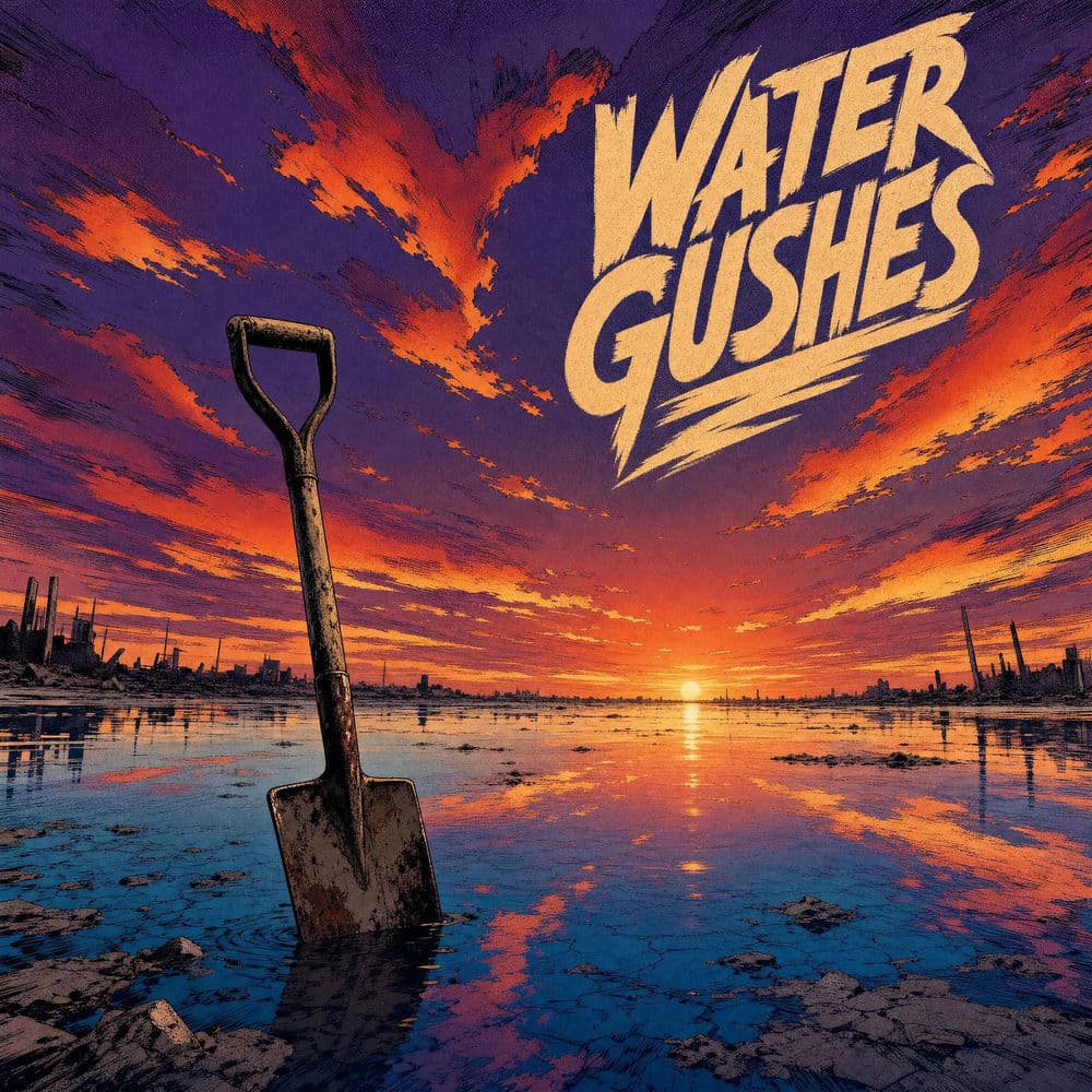 water gushes cover
